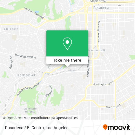 Pasadena / El Centro map