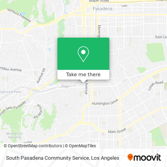 Mapa de South Pasadena Community Service