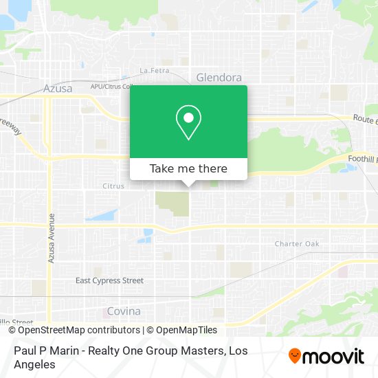 Mapa de Paul P Marin - Realty One Group Masters