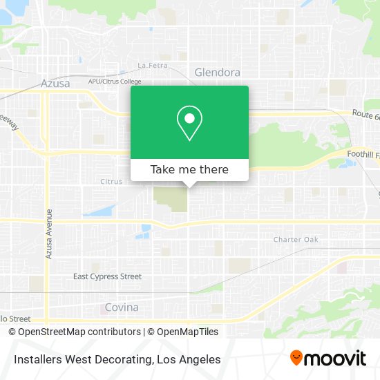 Installers West Decorating map