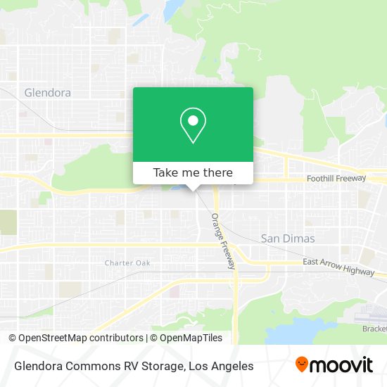 Glendora Commons RV Storage map