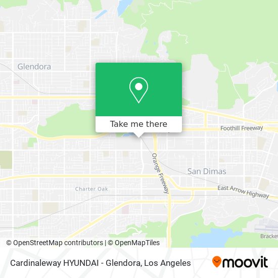 Mapa de Cardinaleway HYUNDAI - Glendora