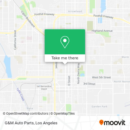 Mapa de G&M Auto Parts