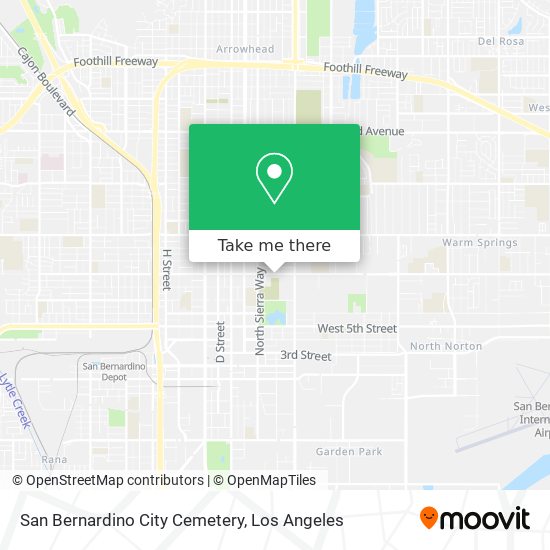 San Bernardino City Cemetery map