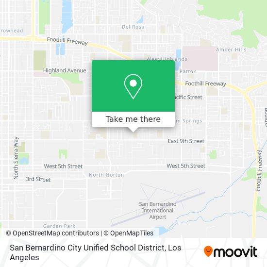 San Bernardino City Unified School District map