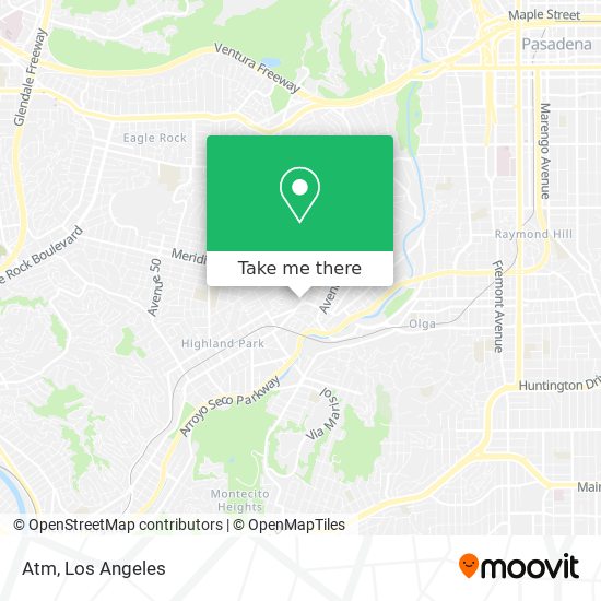 Highland Park Los Angeles Map How To Get To Atm In Highland Park, La By Bus?