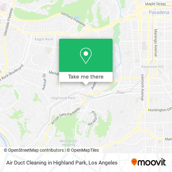 Mapa de Air Duct Cleaning in Highland Park
