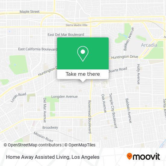 Home Away Assisted Living map