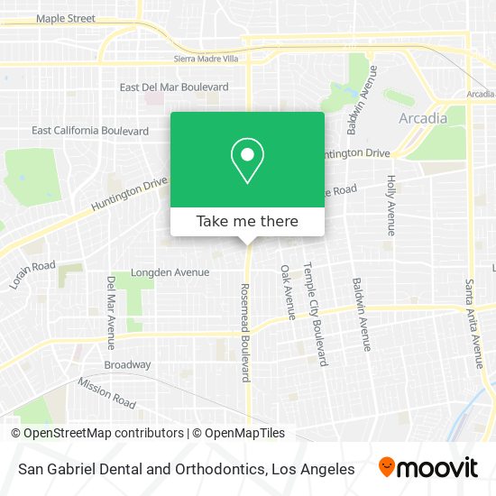 San Gabriel Dental and Orthodontics map