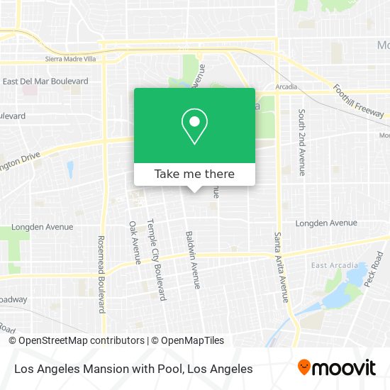 Mapa de Los Angeles Mansion with Pool