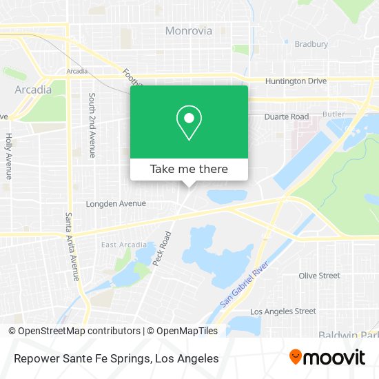 Repower Sante Fe Springs map