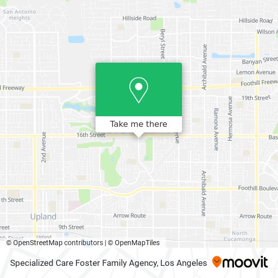 Specialized Care Foster Family Agency map