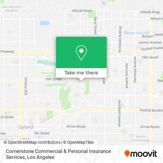 Cornerstone Commercial & Personal Insurance Services map