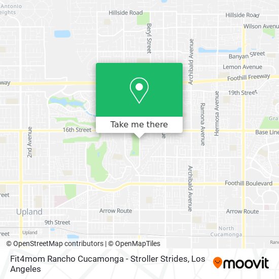 Mapa de Fit4mom Rancho Cucamonga - Stroller Strides