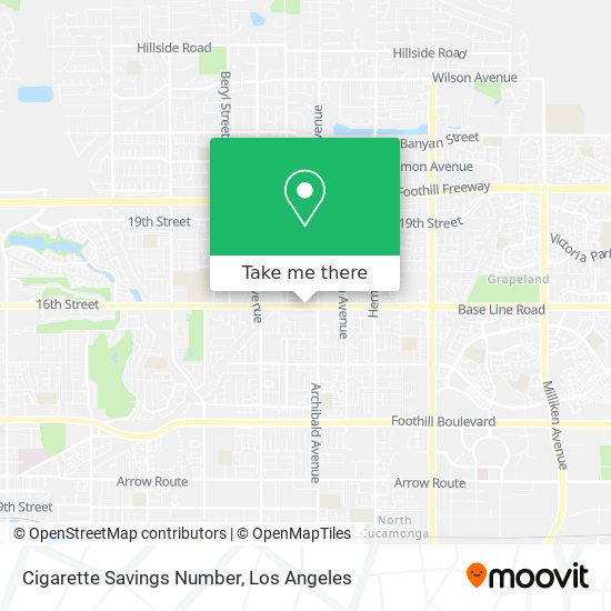 Cigarette Savings Number map