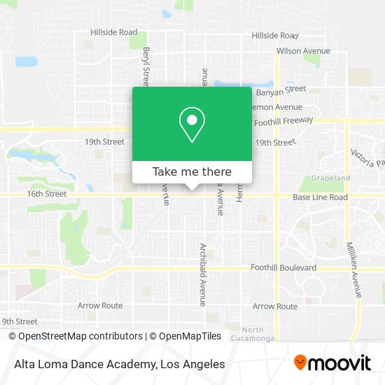 Mapa de Alta Loma Dance Academy