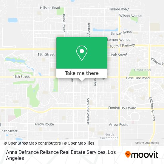 Mapa de Anna Defrance Reliance Real Estate Services