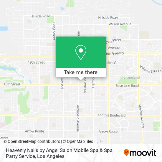 Heavenly Nails by Angel Salon Mobile Spa & Spa Party Service map