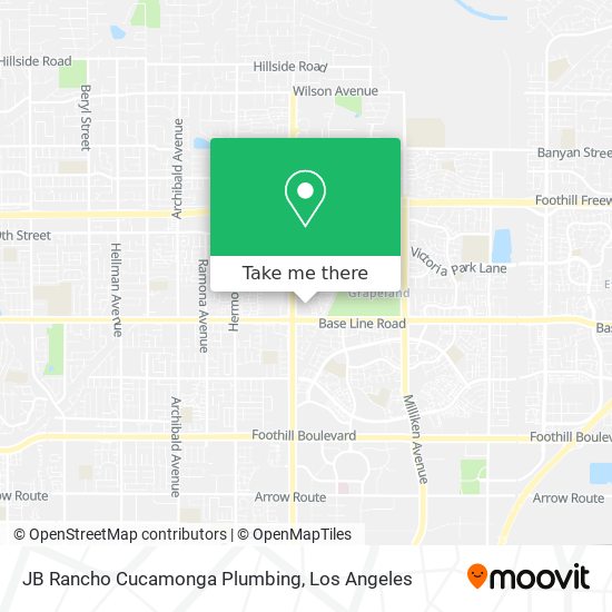 Mapa de JB Rancho Cucamonga Plumbing