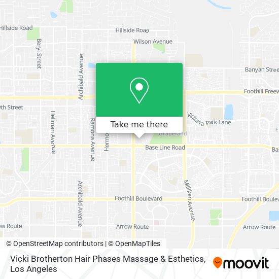 Vicki Brotherton Hair Phases Massage & Esthetics map