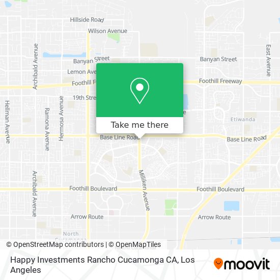 Mapa de Happy Investments Rancho Cucamonga CA