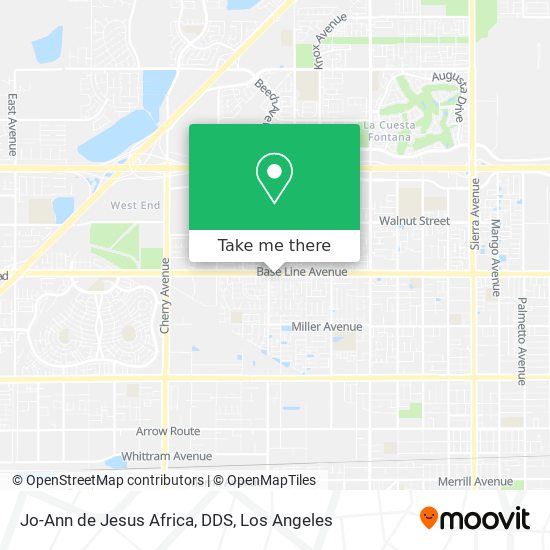 Jo-Ann de Jesus Africa, DDS map