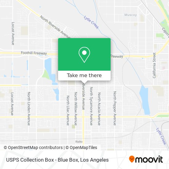 USPS Collection Box - Blue Box map