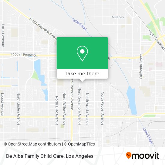 De Alba Family Child Care map