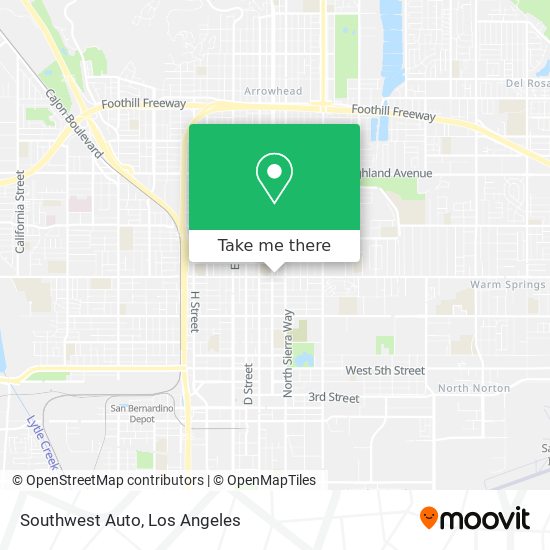 Southwest Auto map