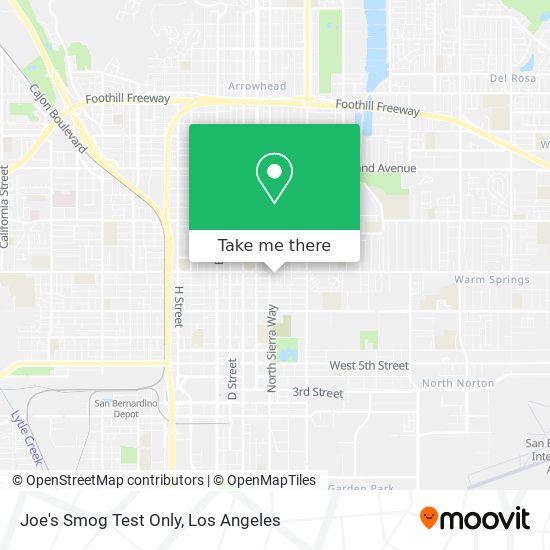 Mapa de Joe's Smog Test Only
