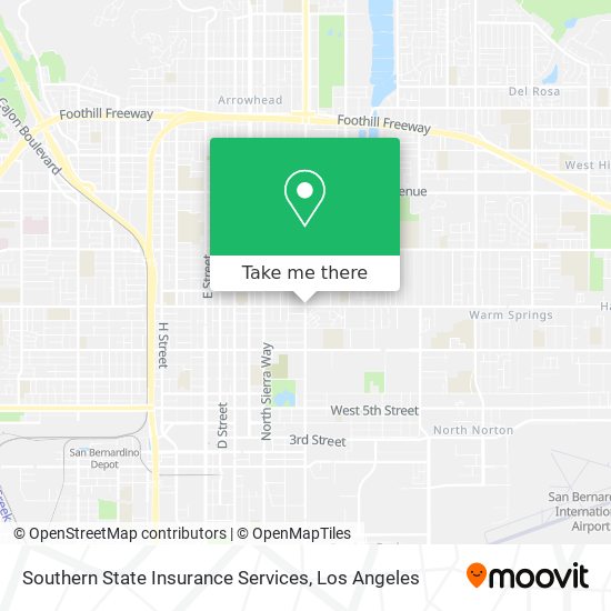 Southern State Insurance Services map