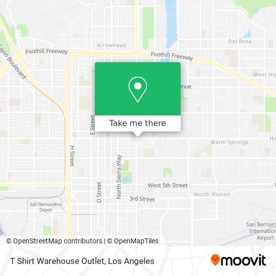 T Shirt Warehouse Outlet map