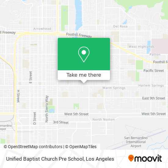 Unified Baptist Church Pre School map