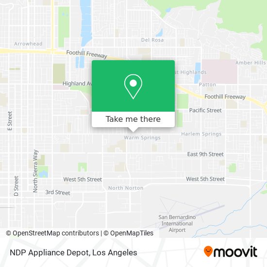 Mapa de NDP Appliance Depot