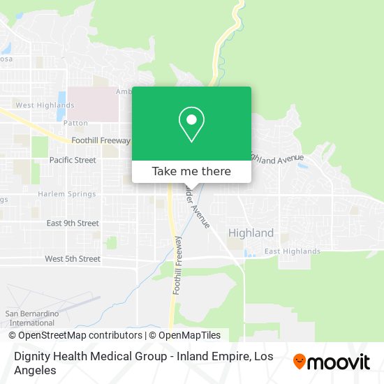 Mapa de Dignity Health Medical Group - Inland Empire