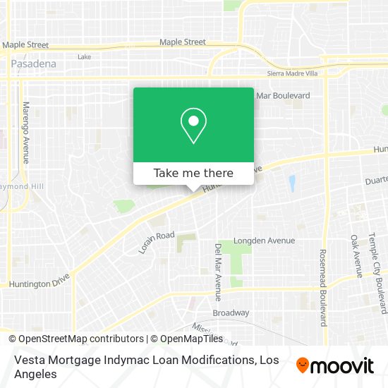 Mapa de Vesta Mortgage Indymac Loan Modifications