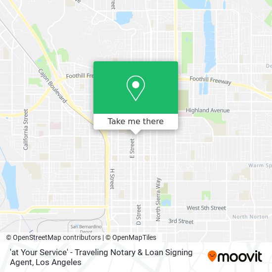 Mapa de 'at Your Service' - Traveling Notary & Loan Signing Agent