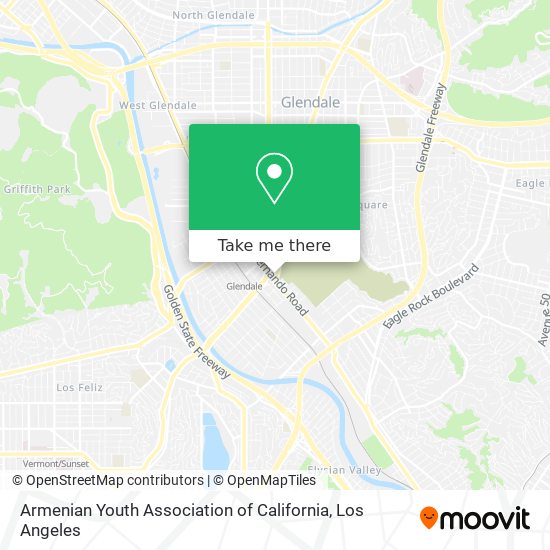 Mapa de Armenian Youth Association of California