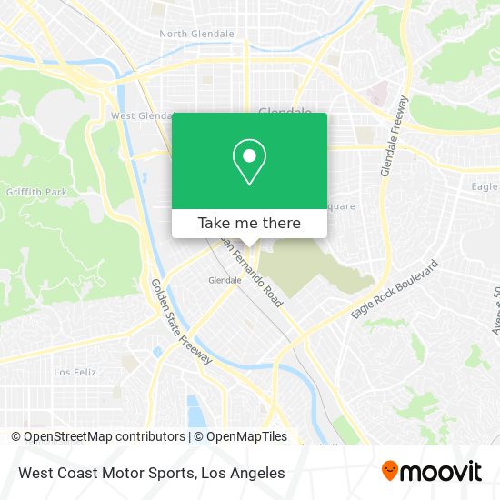 West Coast Motor Sports map