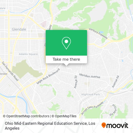 Mapa de Ohio Mid-Eastern Regional Education Service