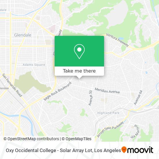 Mapa de Oxy Occidental College - Solar Array Lot