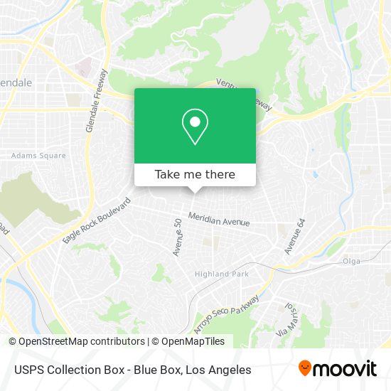 USPS Collection Box - Blue Box map