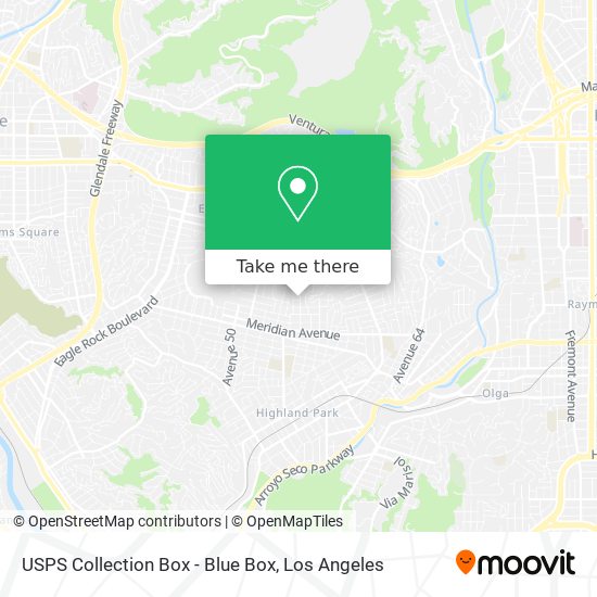 Mapa de USPS Collection Box - Blue Box