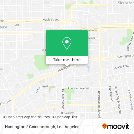 Huntington / Gainsborough map