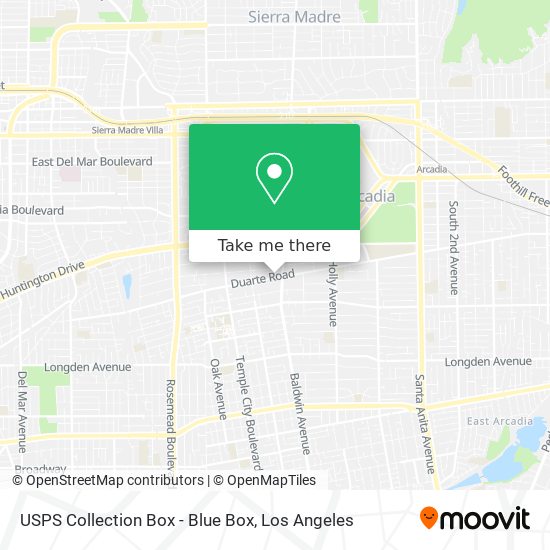 Mapa de USPS Collection Box - Blue Box