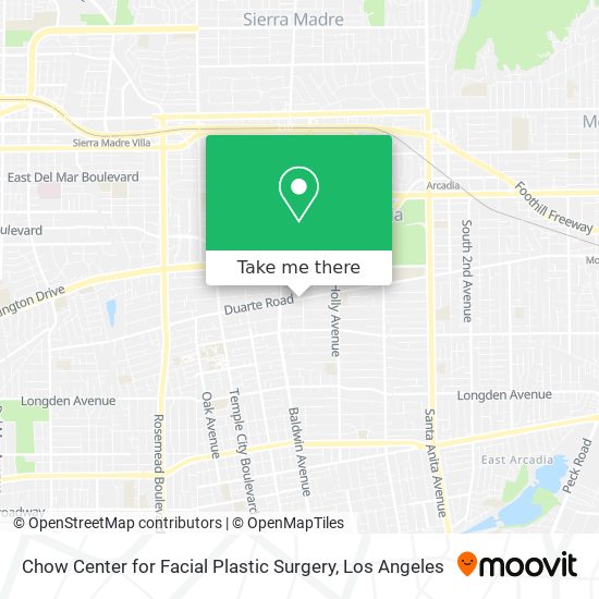 Chow Center for Facial Plastic Surgery map