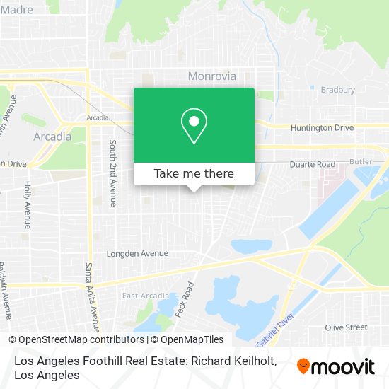 Los Angeles Foothill Real Estate: Richard Keilholt map