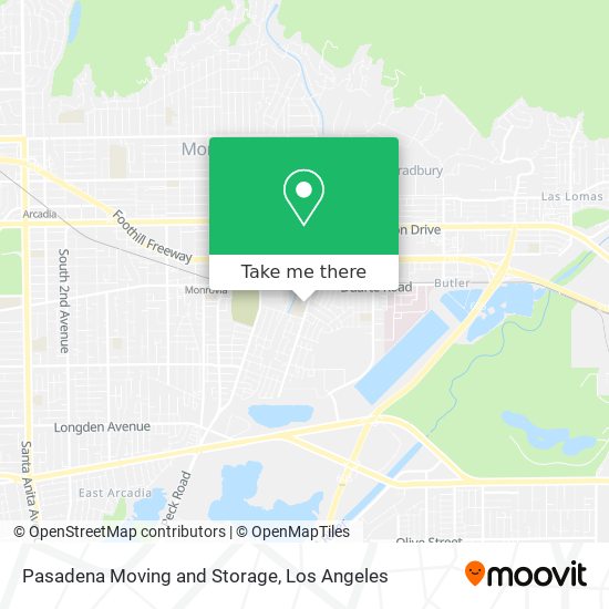 Mapa de Pasadena Moving and Storage