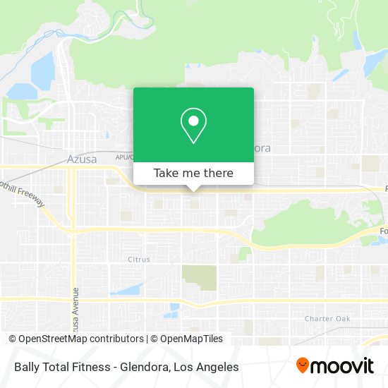 Bally Total Fitness - Glendora map