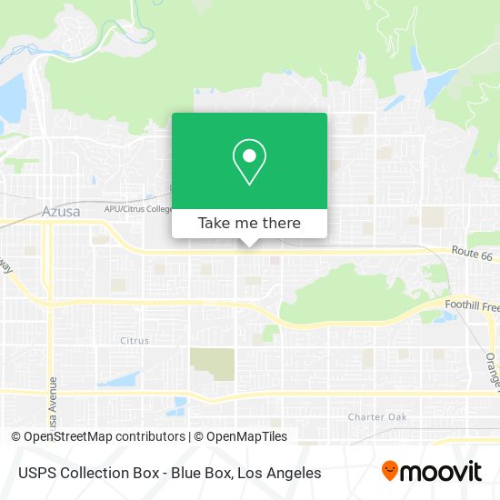 USPS Collection Box - Blue Box map